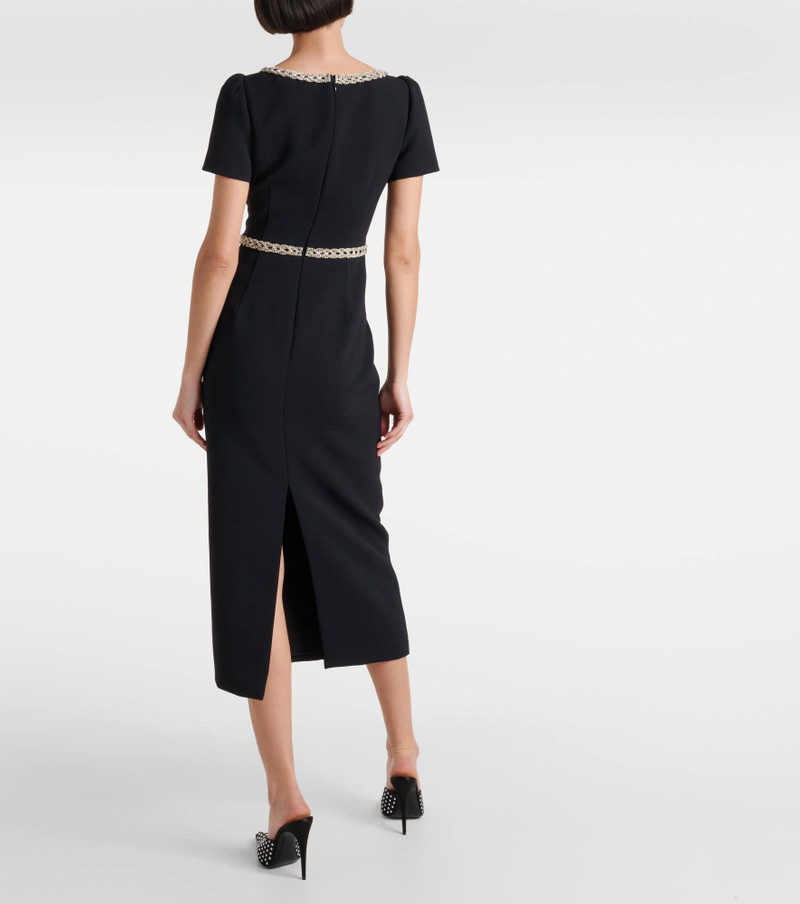 Crystal-embellished crêpe midi dress 3