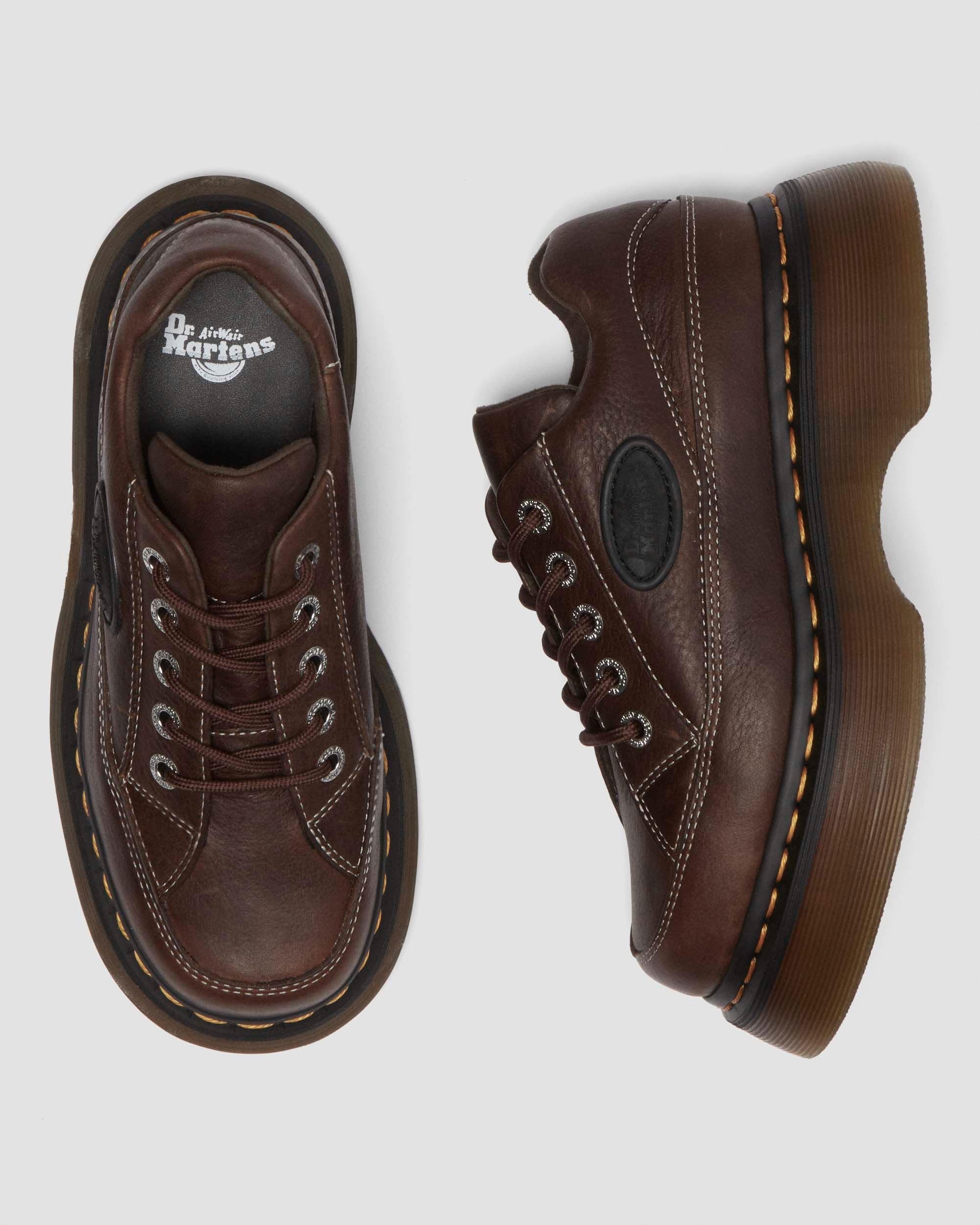 Buzz 5-Eye Grizzly Leather Shoes - 10