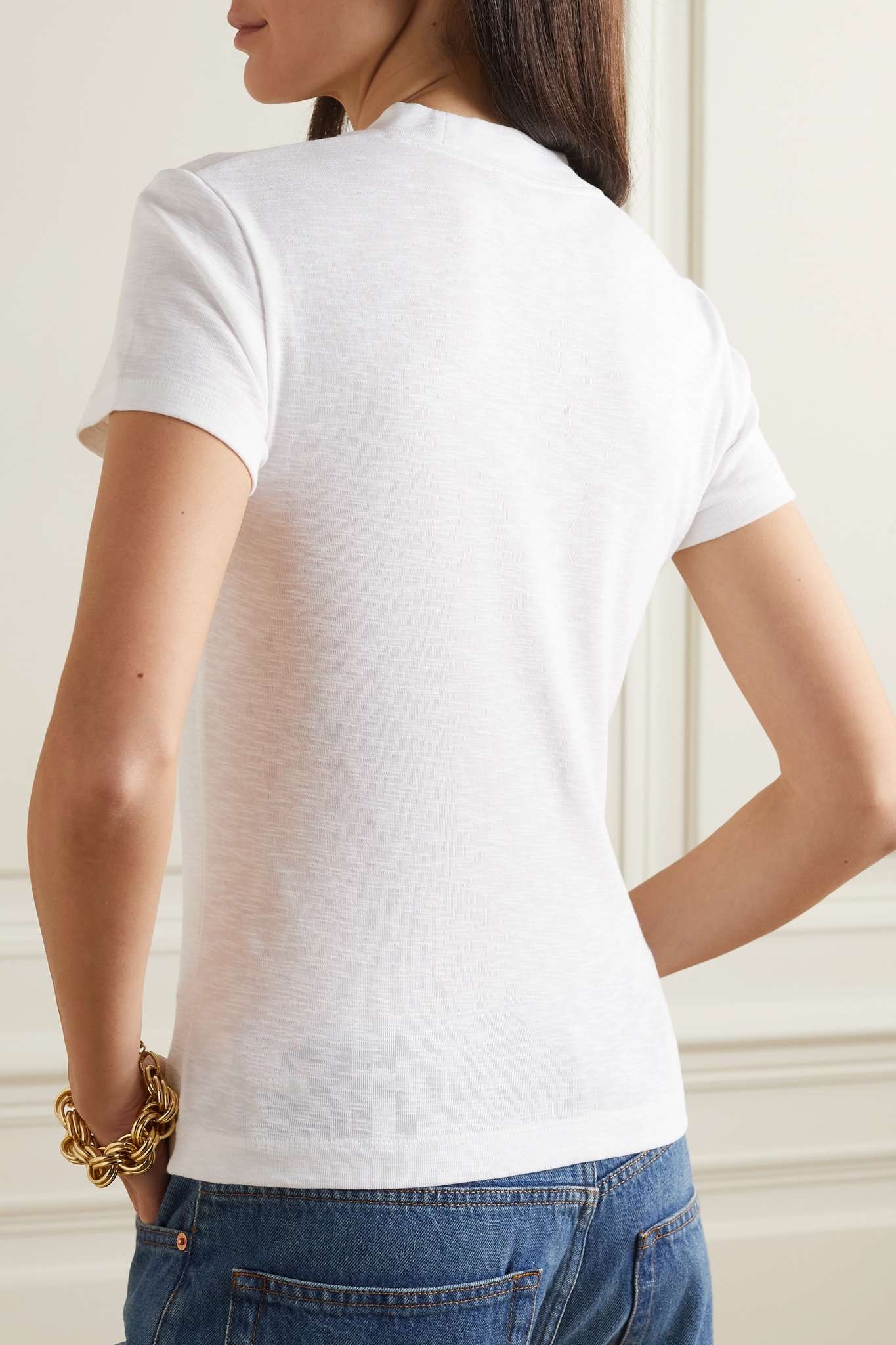 Cotton and modal-blend jersey T-shirt - 4