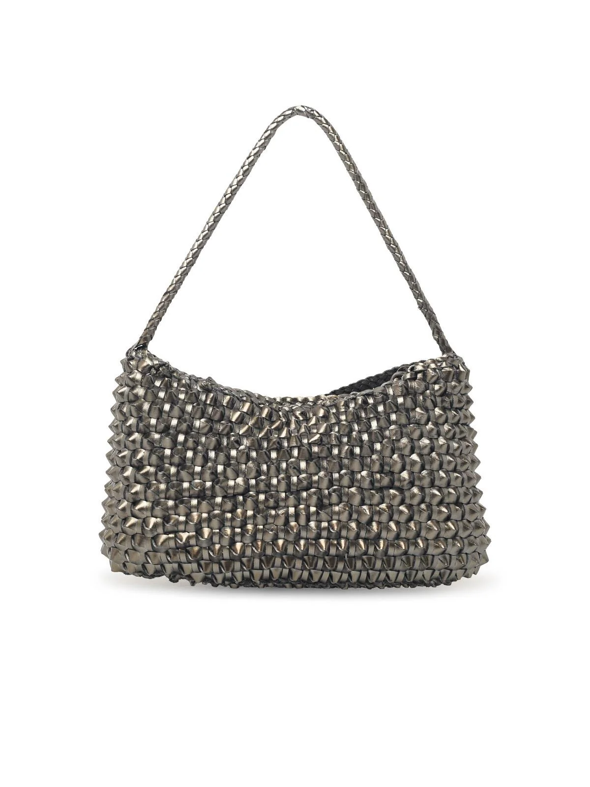 Dragon Diffusion 'Basil Cactus' 'Covert Foil' Silver Leather Bag Women - 1