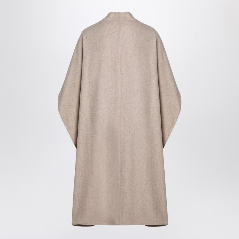BEIGE WOOL-BLEND CAPE - 2