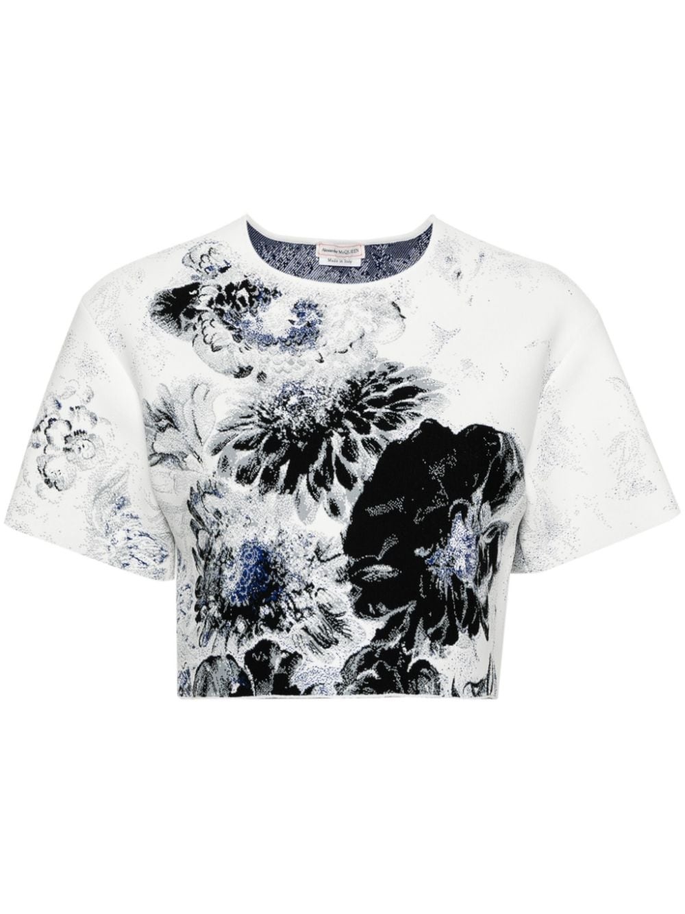 Chiaroscuro floral-jacquard T-shirt - 1