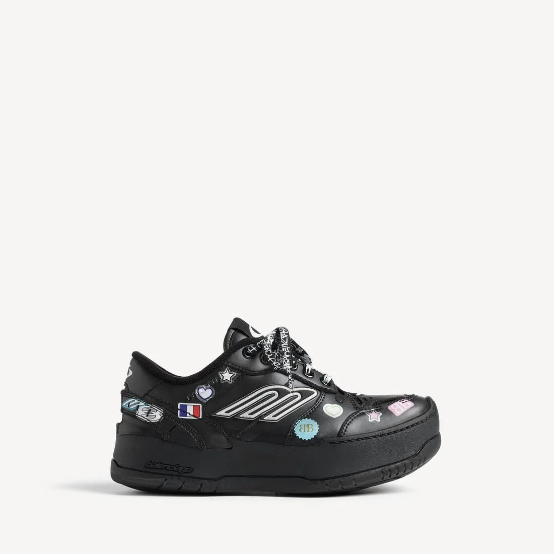 Women's Hamptons Stickers Platform Sneaker in Black/multicolor - 1