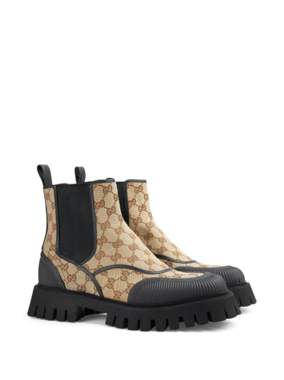 GUCCI GG canvas Chelsea boots outlook