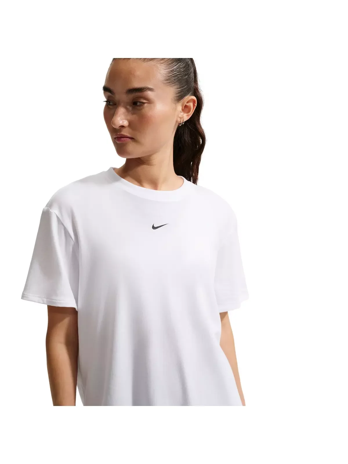 Women's One Relaxed Dri-FIT Short-Sleeve Top -White - 1