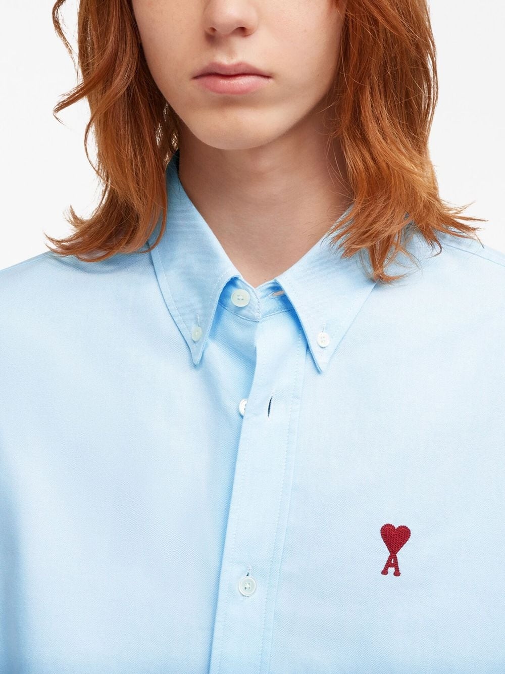 logo-embroidered poplin shirt - 6