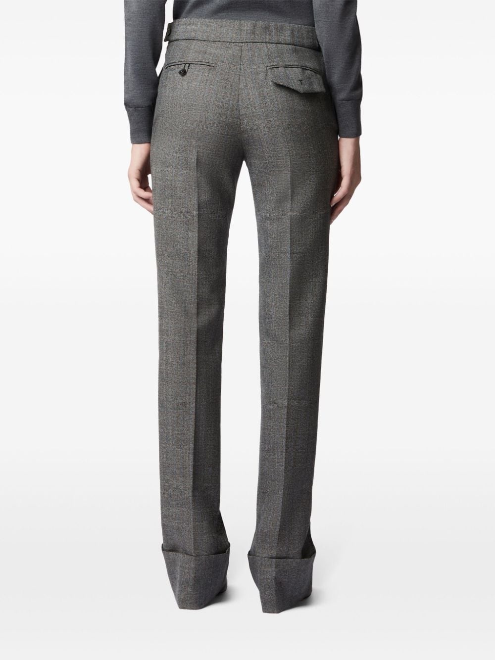 pressed-crease straight trousers - 3