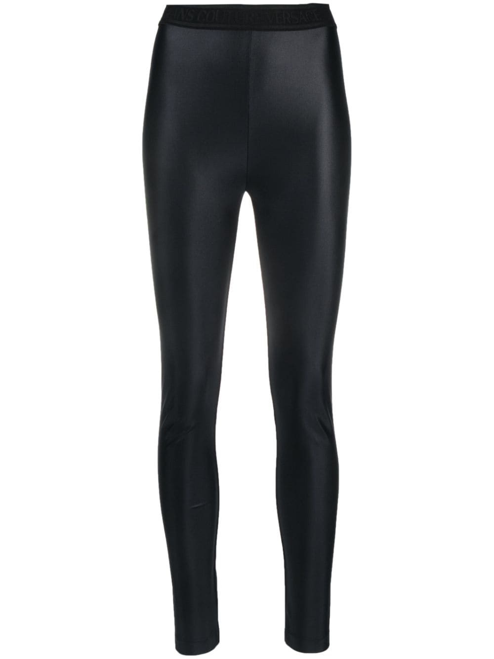 logo-waistband high-waisted leggings - 2