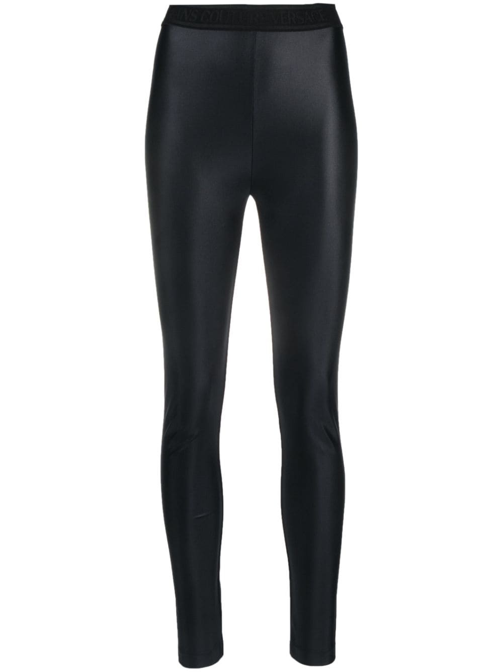 logo-waistband high-waisted leggings - 1