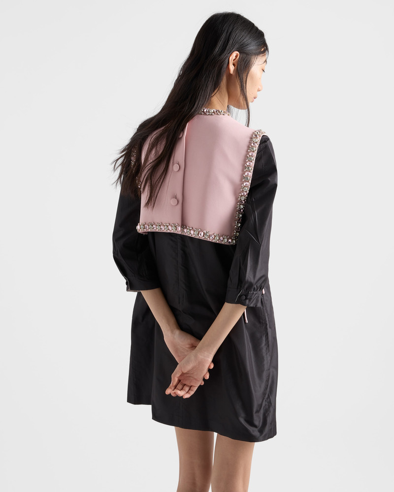 Embroidered taffeta mini-dress 4