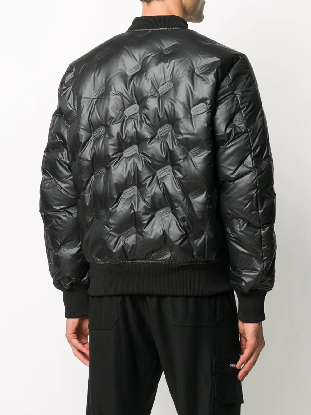 quilted logo bomber jacket - 4