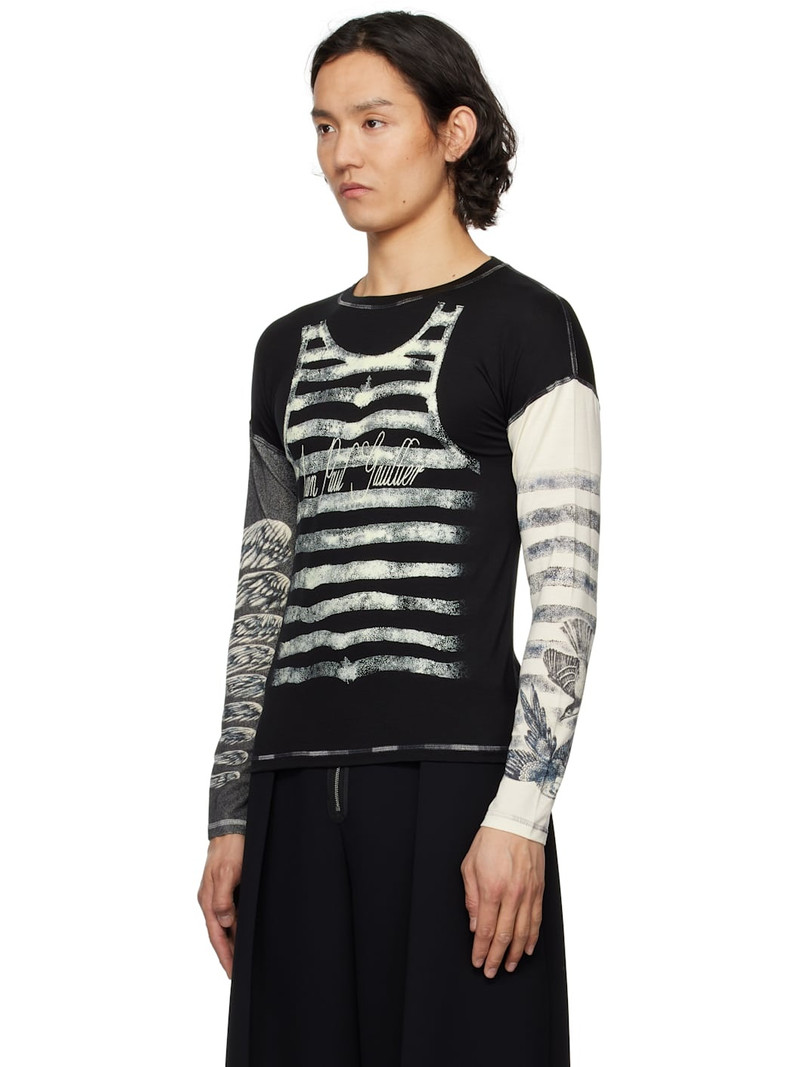 Jean Paul Gaultier Black 'The Tattoo Top' T-shirt outlook