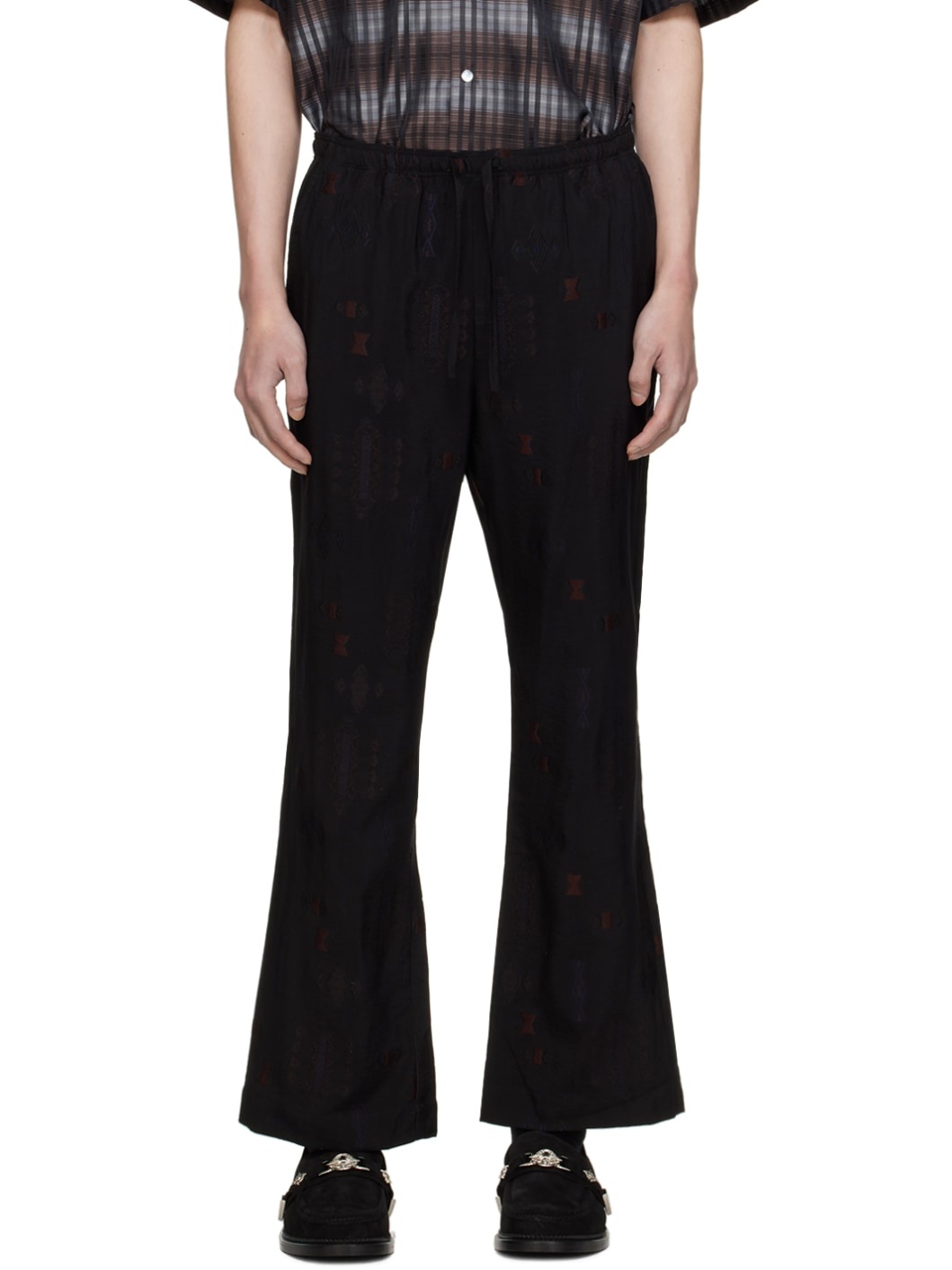 Black String Easy Trousers - 1