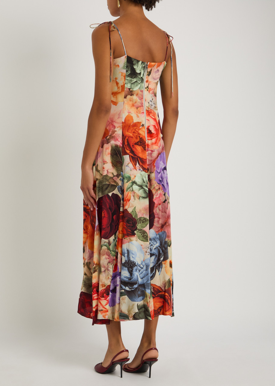 Alice + Olivia Jeanette Floral Woven Midi Dress - 3