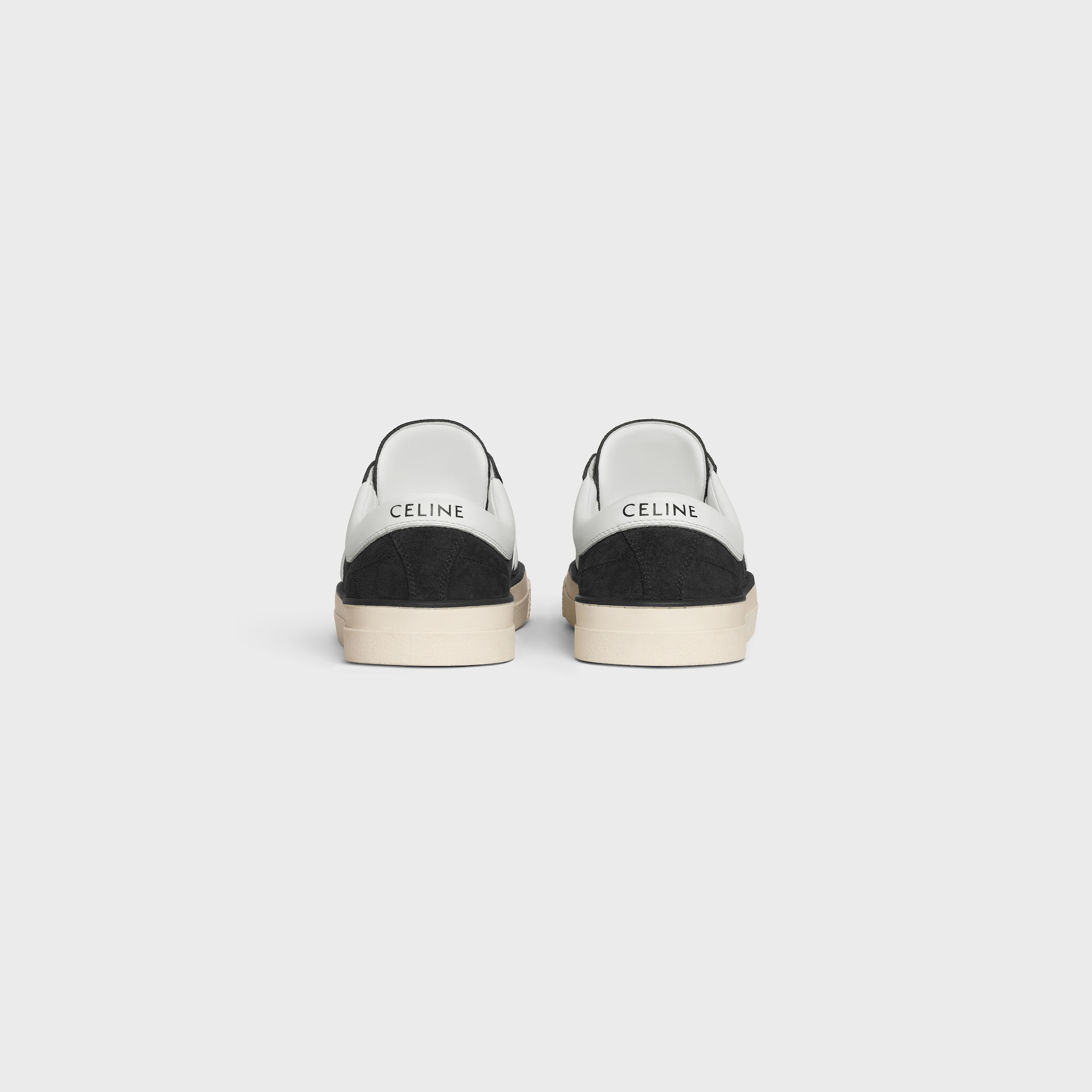 CELINE SUNSET LOW LACE-UP SNEAKER IN SUEDE CALFSKIN AND CALFSKIN - 3