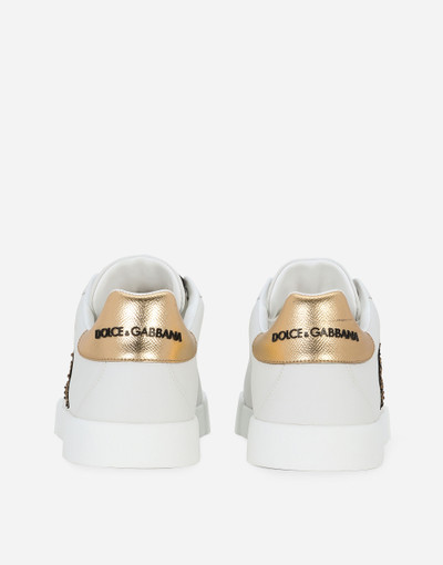 Dolce & Gabbana Calfskin nappa Portofino sneakers with crown patch outlook