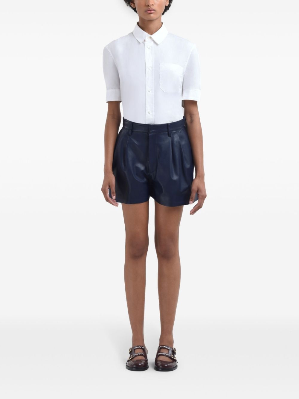 leather shorts - 3