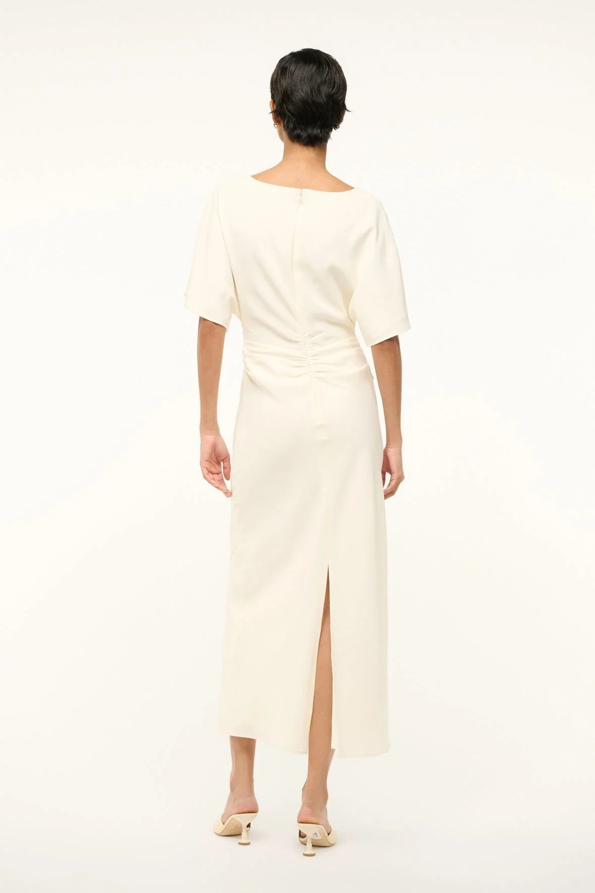chinese dress ladies STAUD AMELIE DRESS IVORY
