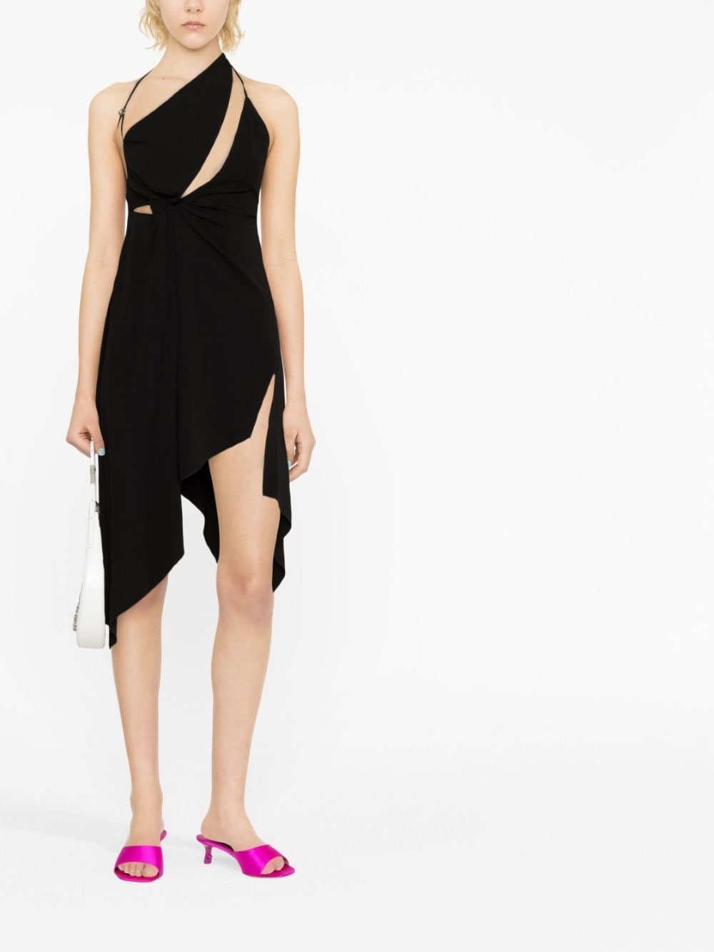 asymmetric cut-out dress - 2