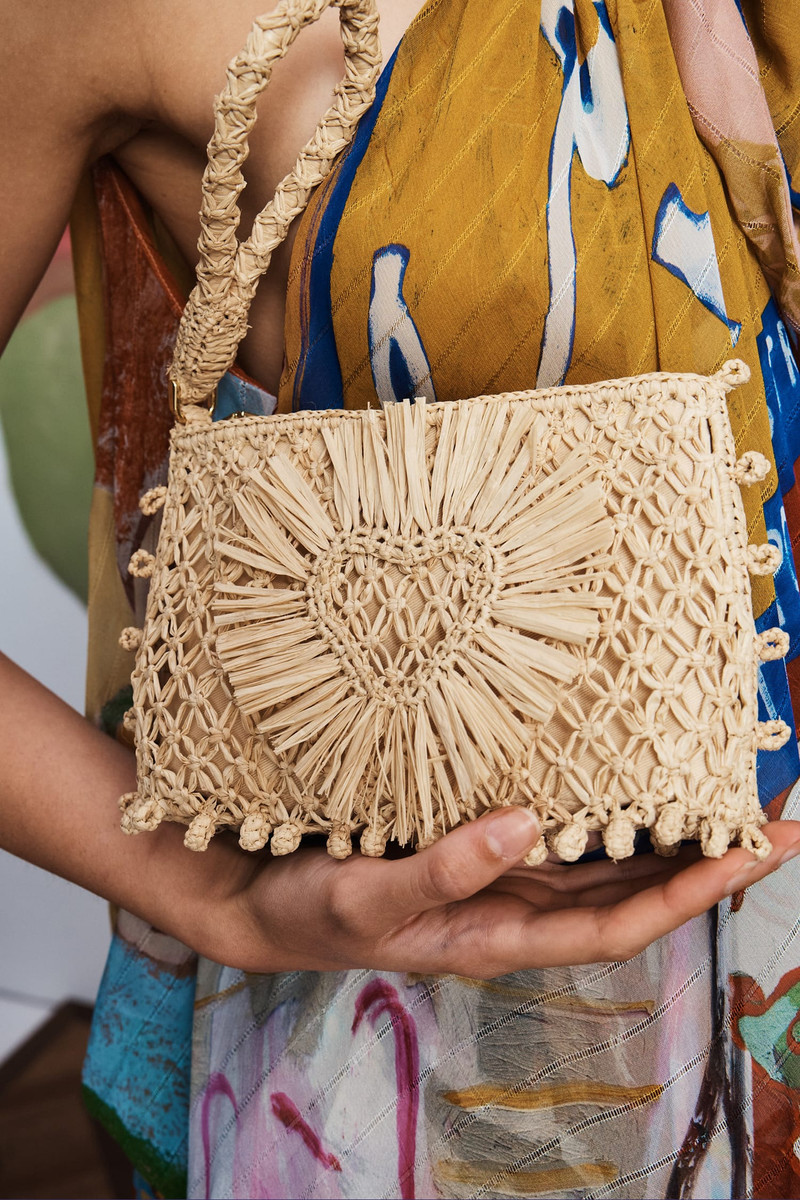 ALÉMAIS Raffia Micro Clutch Exclusive outlook