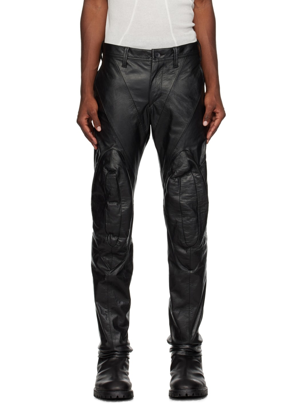 Black Rider Leather Pants - 1