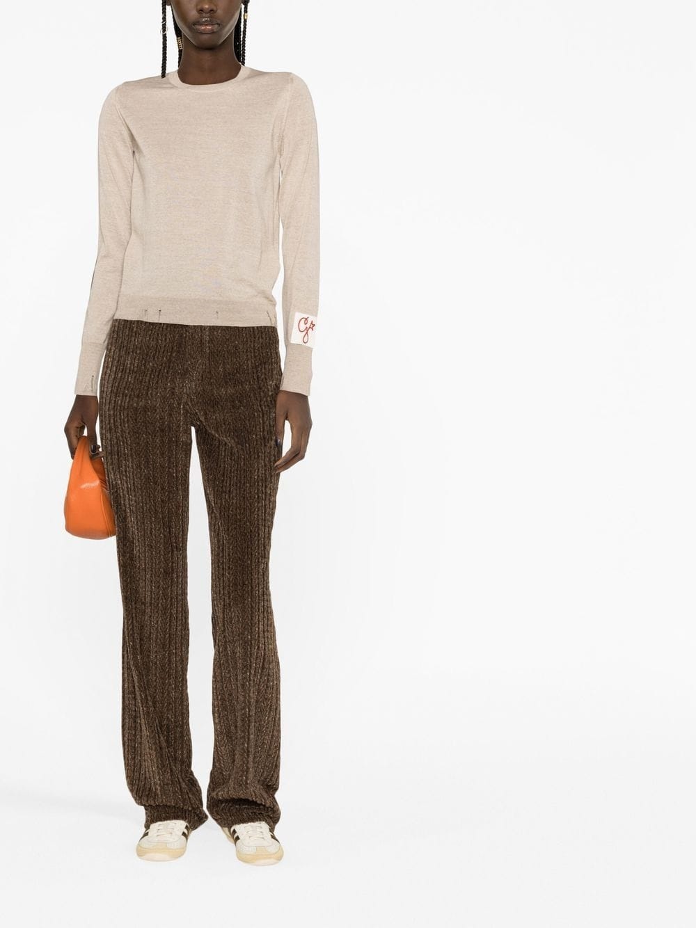 distressed fine-knit jumper - 2