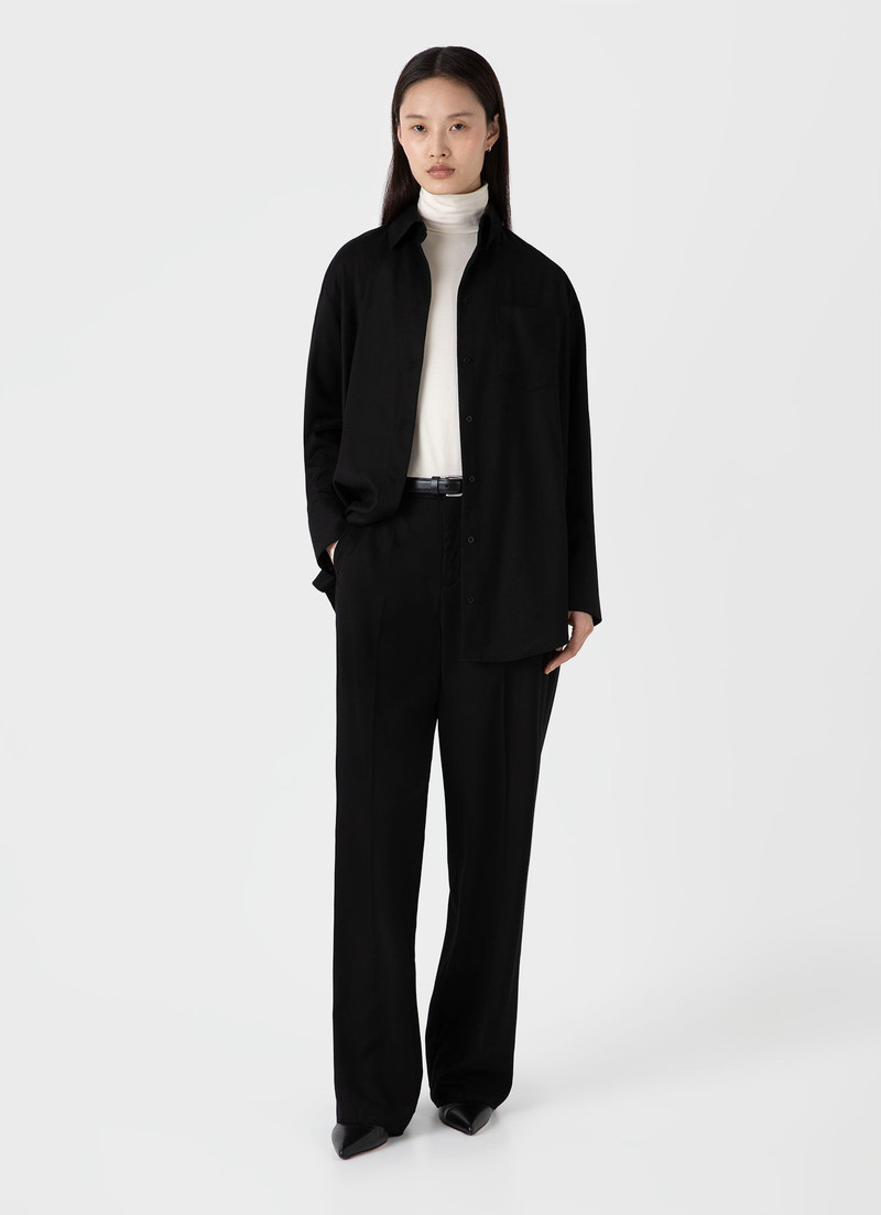 Sunspel Oversized Wool Flannel Shirt outlook