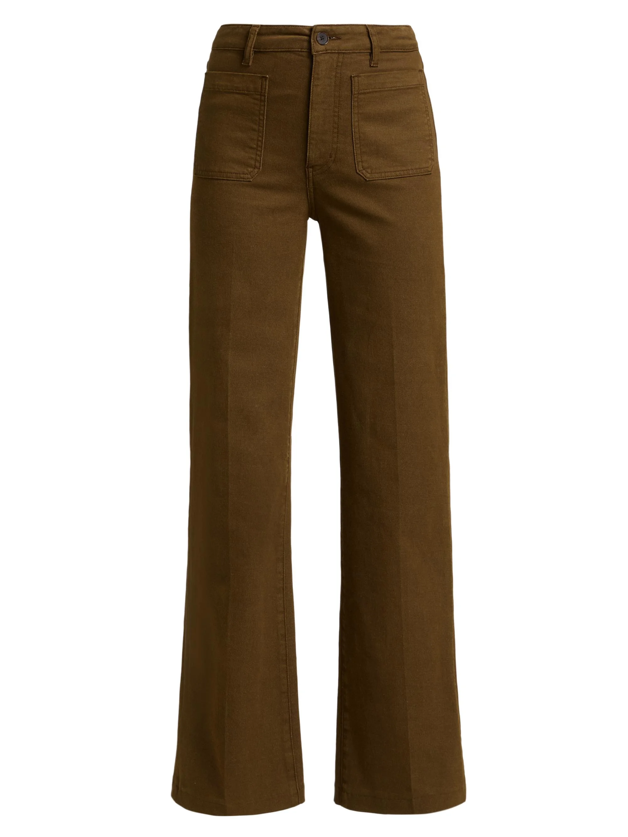 Women's The Refined High-Rise Wide Flared Jeans - Tree Moss - 1