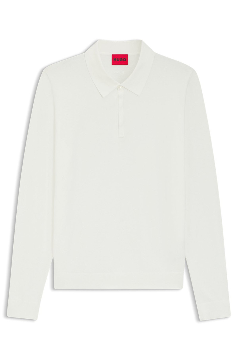 SLIM-FIT KNIT POLO WITH CONCEALED PLACKET 1