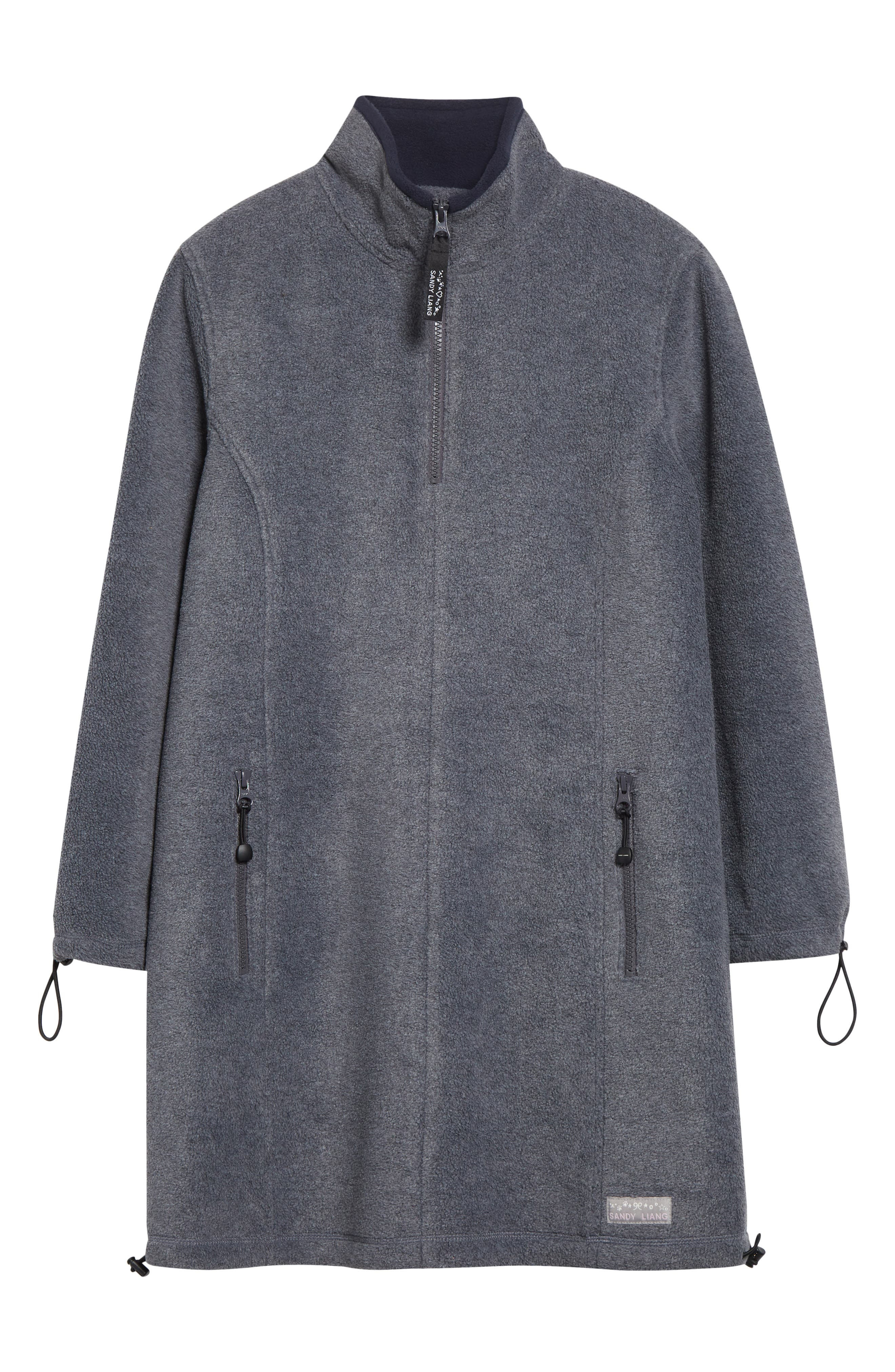Sandy Liang Lamb Polar Fleece Minidress in Grey at Nordstrom - 5