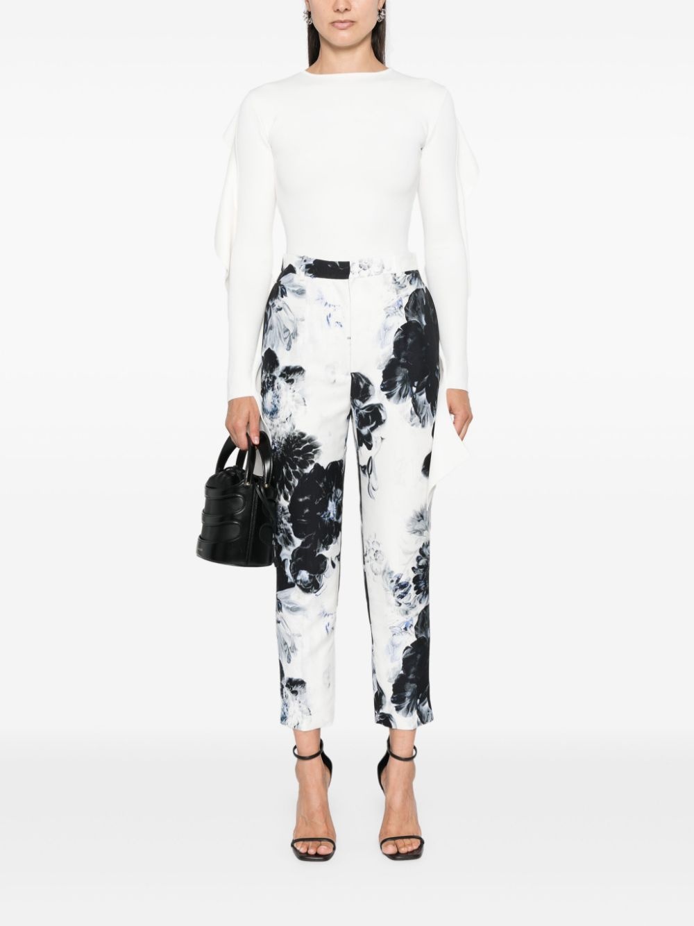 high-waisted cigarette trousers - 2