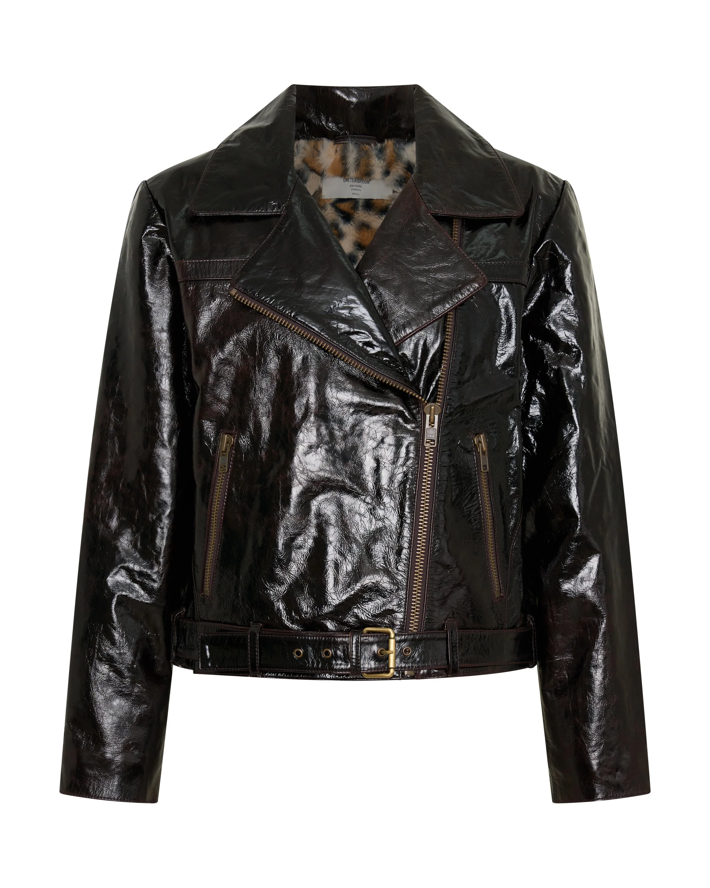 Obsidian Moto Zip Leather Jacket - Merlot - 1