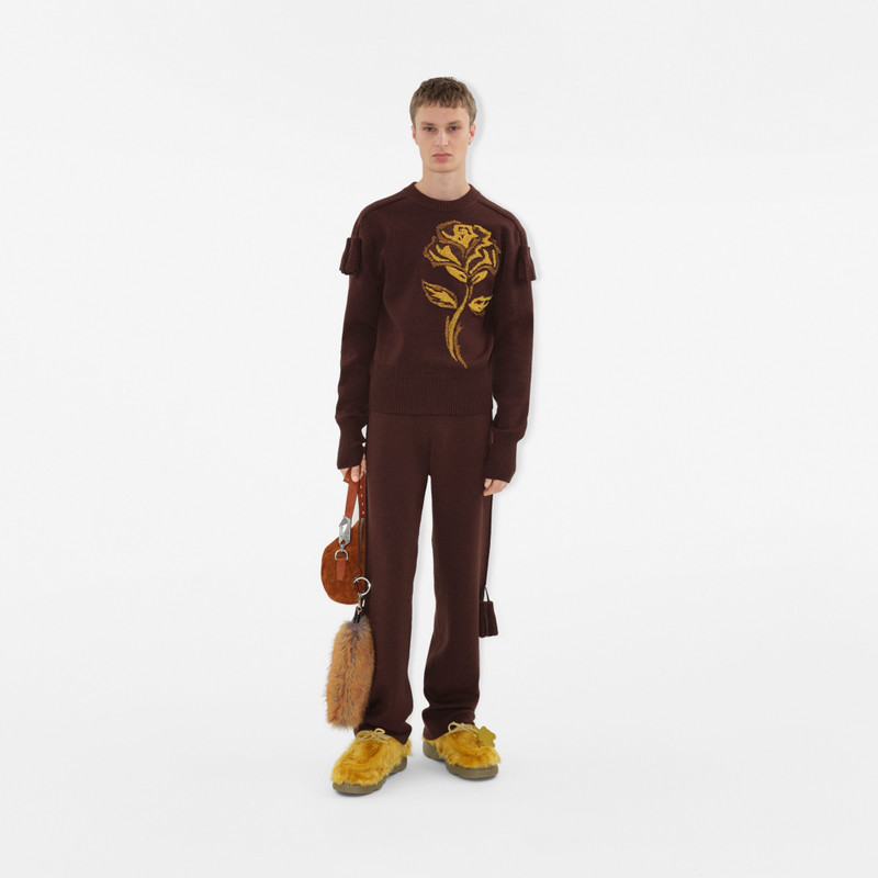Burberry Rose Wool Blend Track Pants outlook