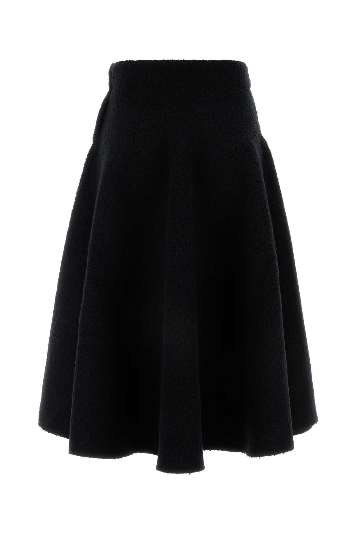Bottega Veneta Women Black Stretch Cotton Blend Skirt - 2