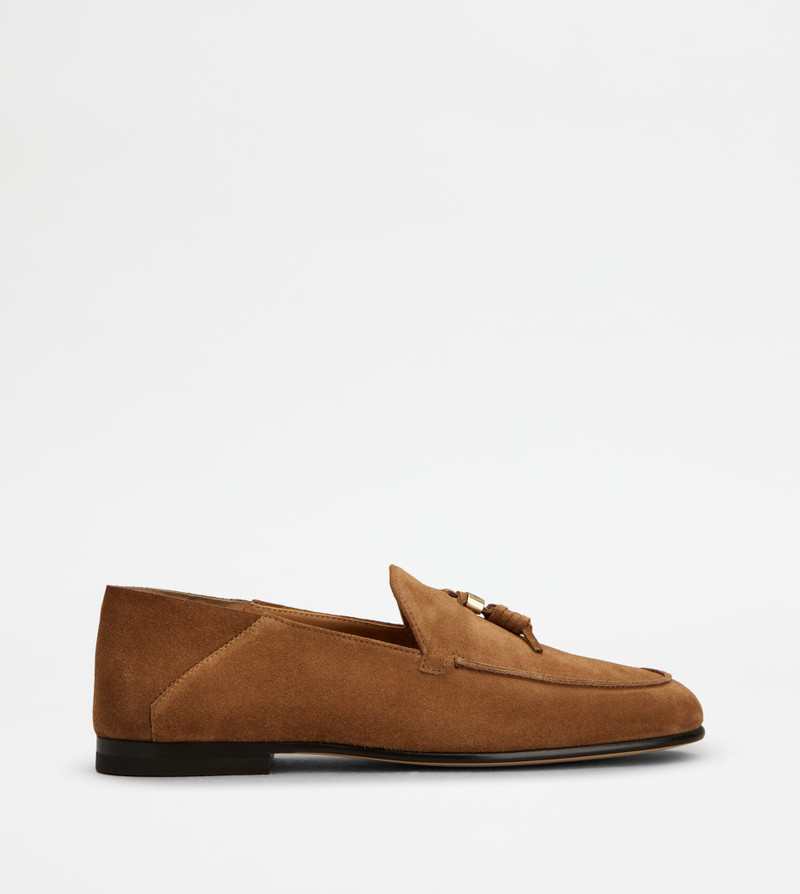 MULE LOAFERS IN SUEDE - BROWN 1