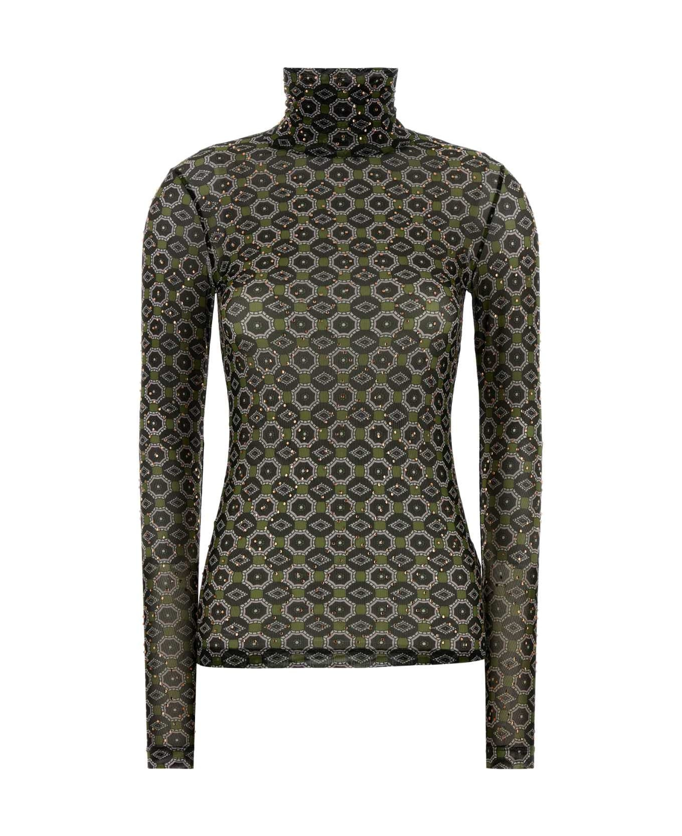 Printed Stretch Tulle Hoyser T-shirt - 1