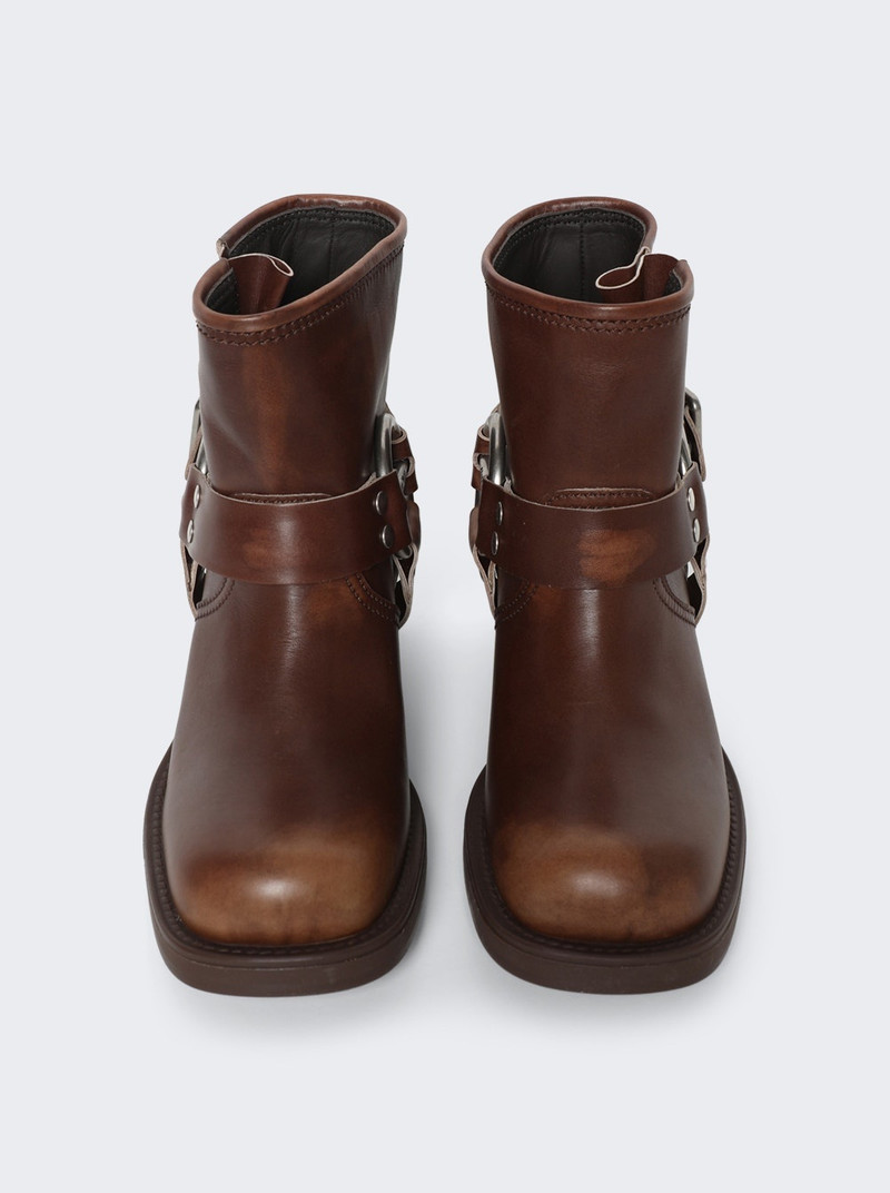 50mm vintage-effect leather boots 4
