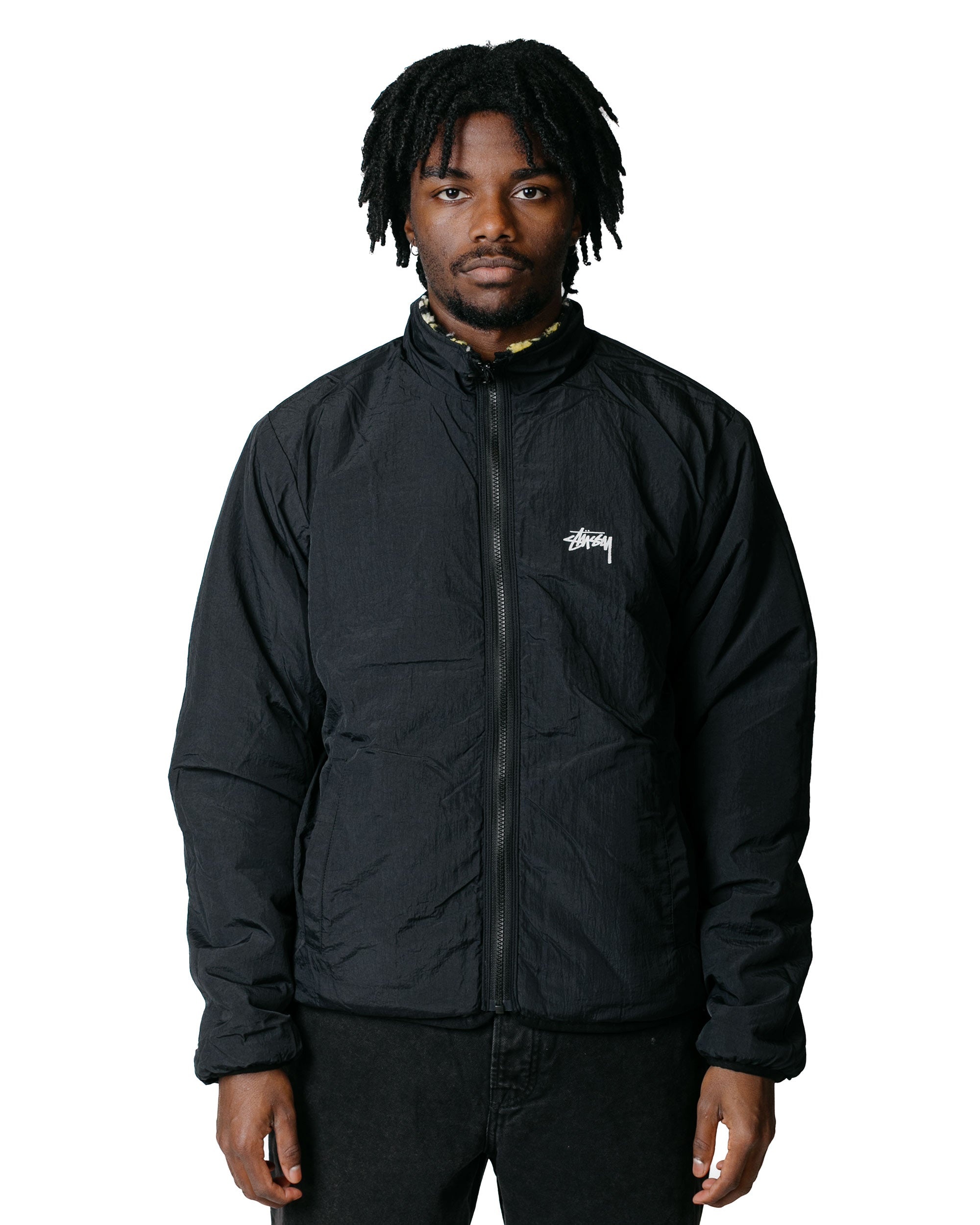 Stüssy Sherpa Reversible Jacket Yellow Leopard - 7