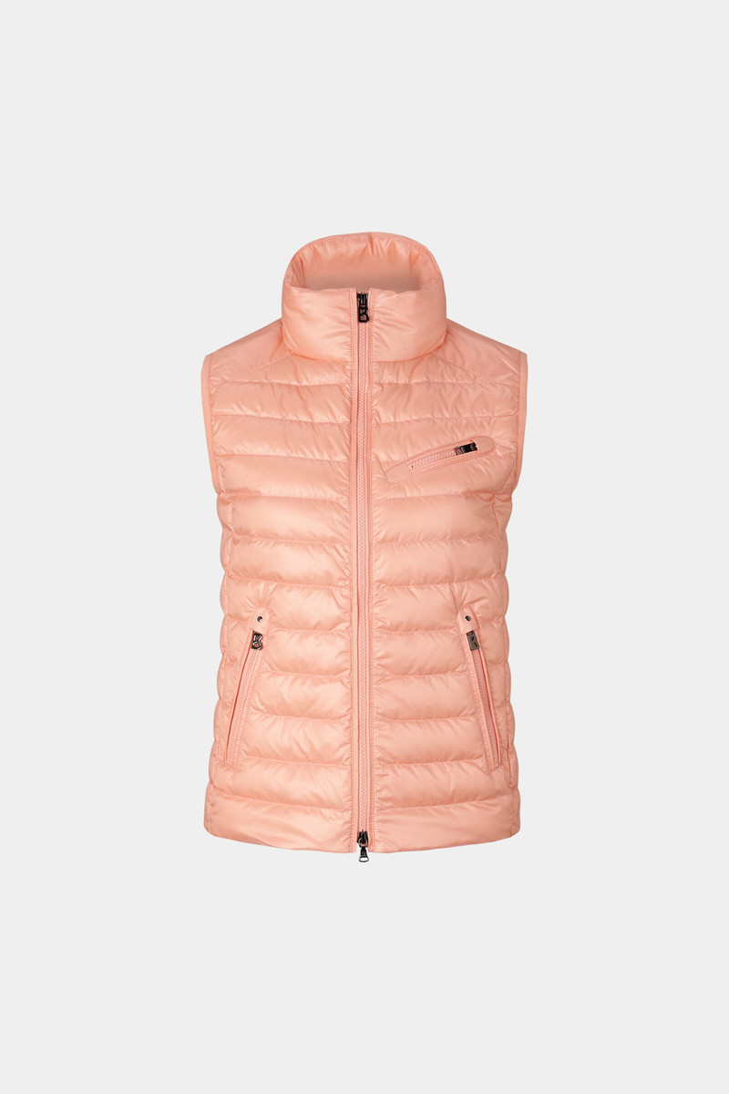 Florisa lightweight down vest in Pink 1