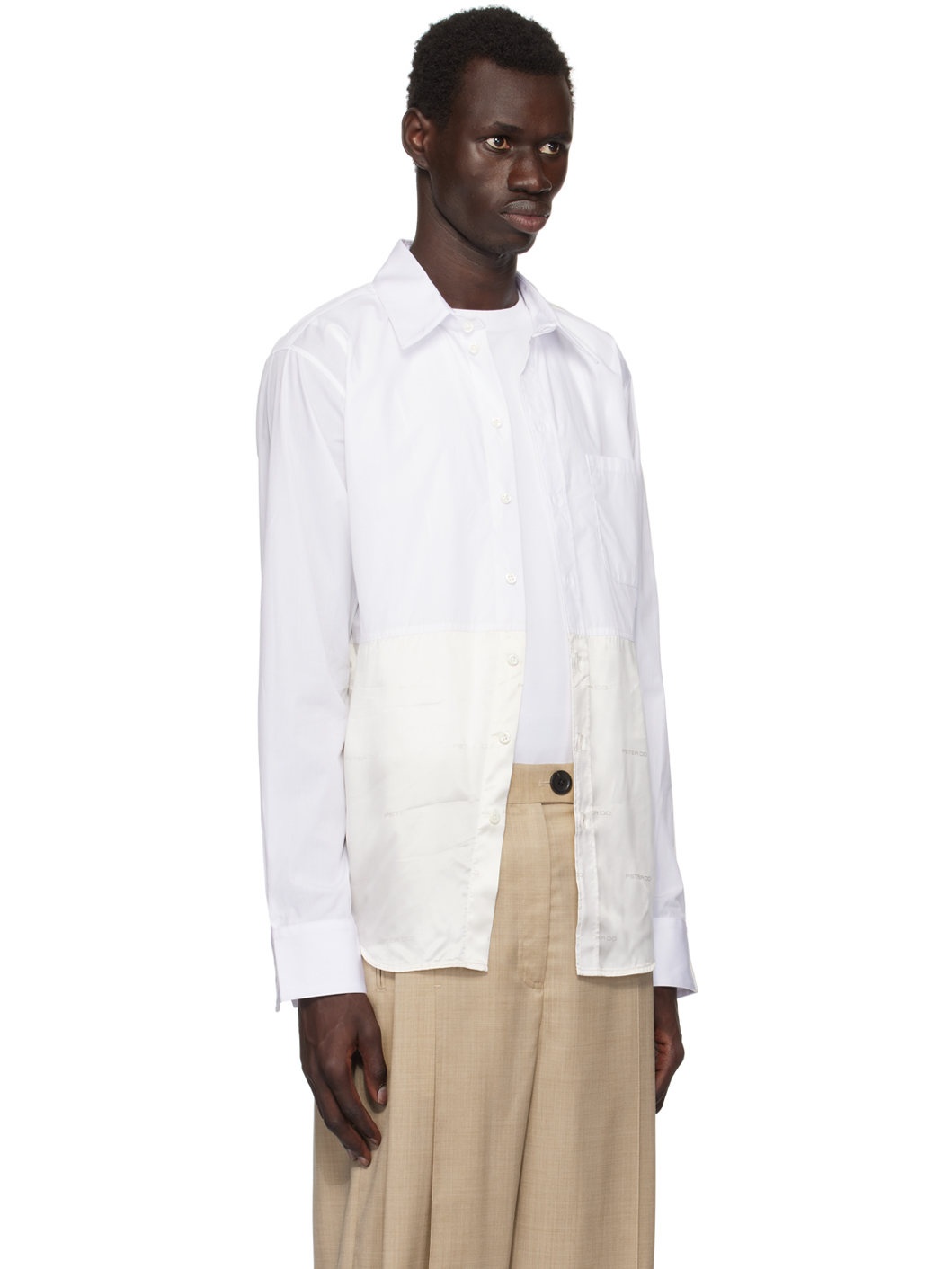 White & Off-White Combo Office Shirt - 2