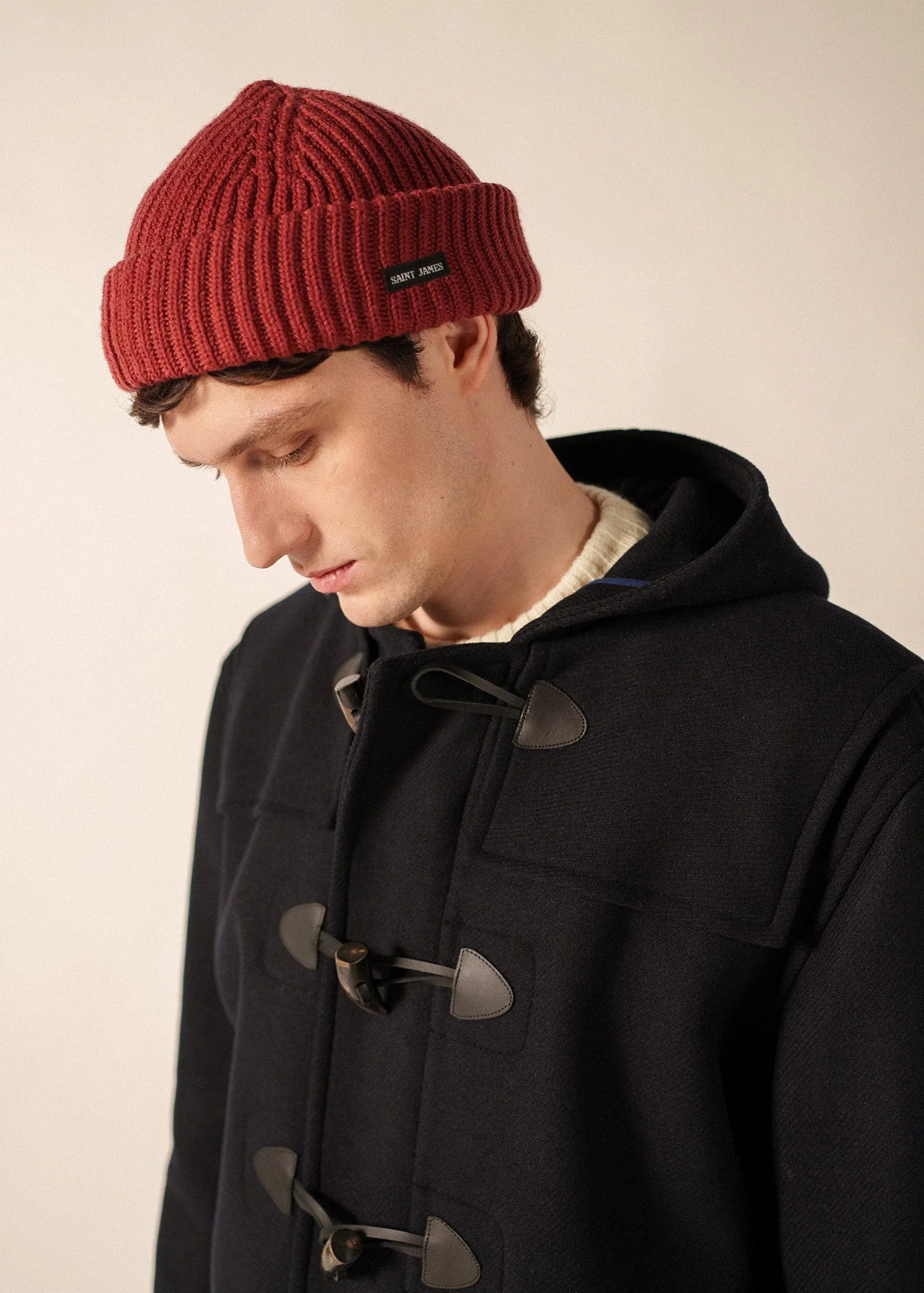 MIKI MAILLE - Short Ribbed Knit Fisherman Beanie - 1