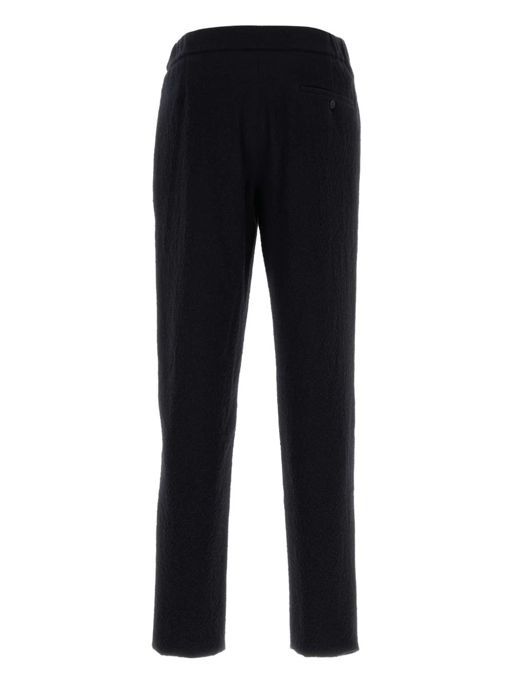 textured back-pocket trousers - 2