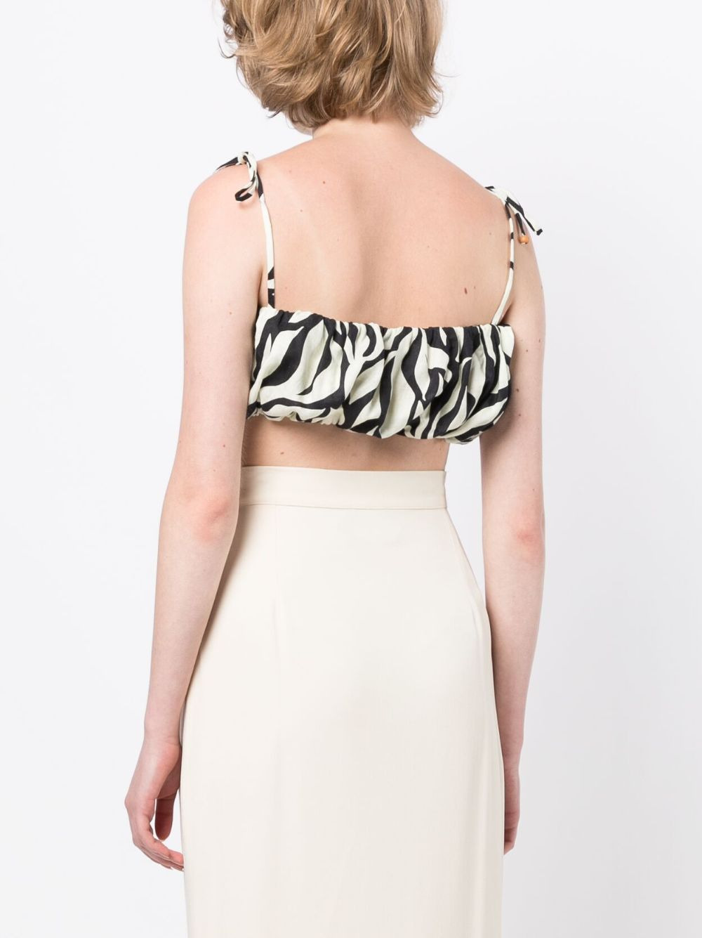 abstract-print crop top - 4