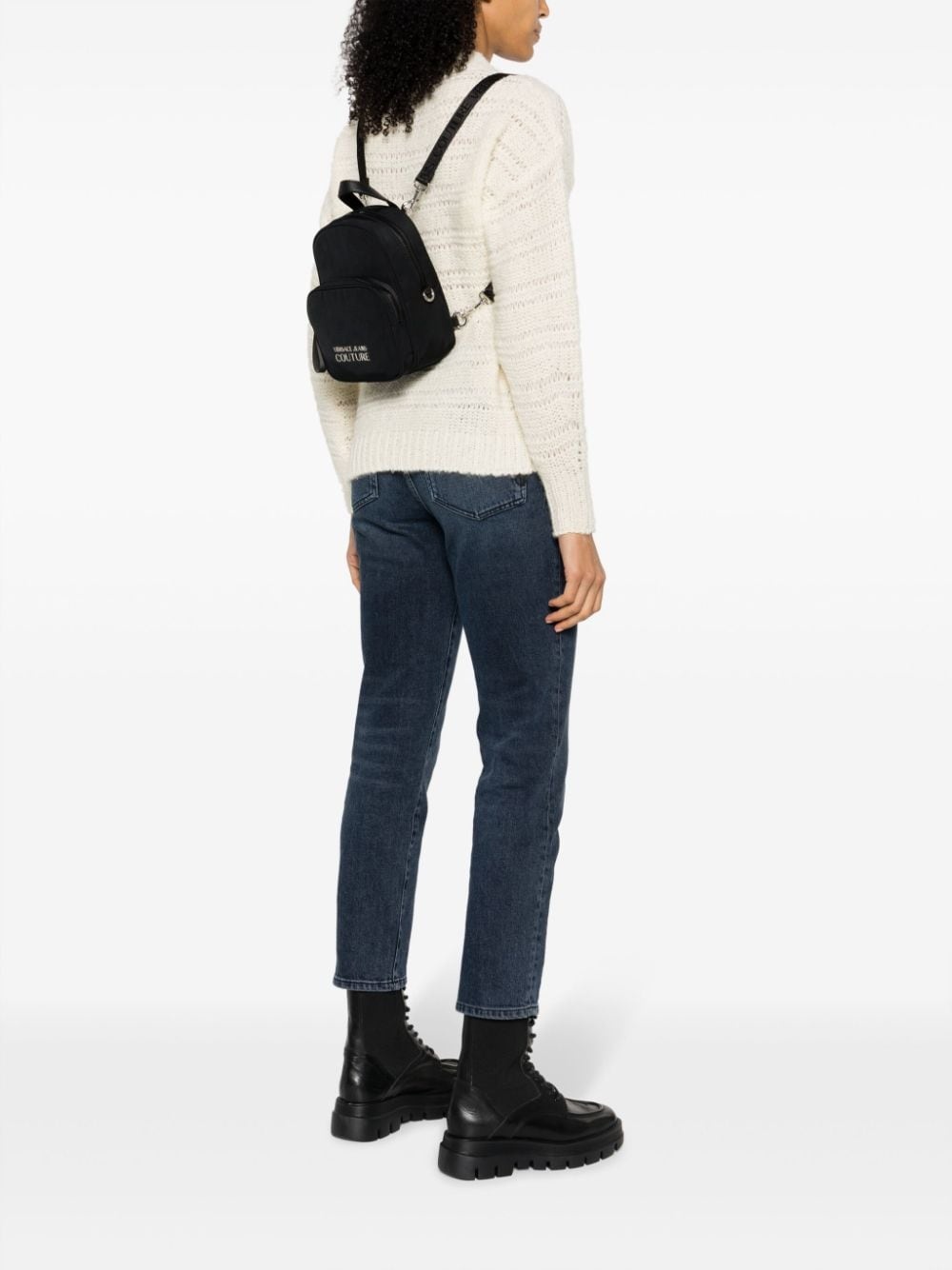 logo-lettering zipped backpack - 2