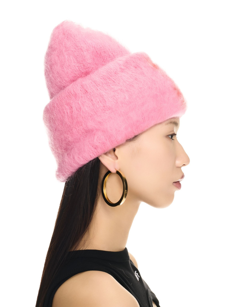 Pink Mohair Beanie 4