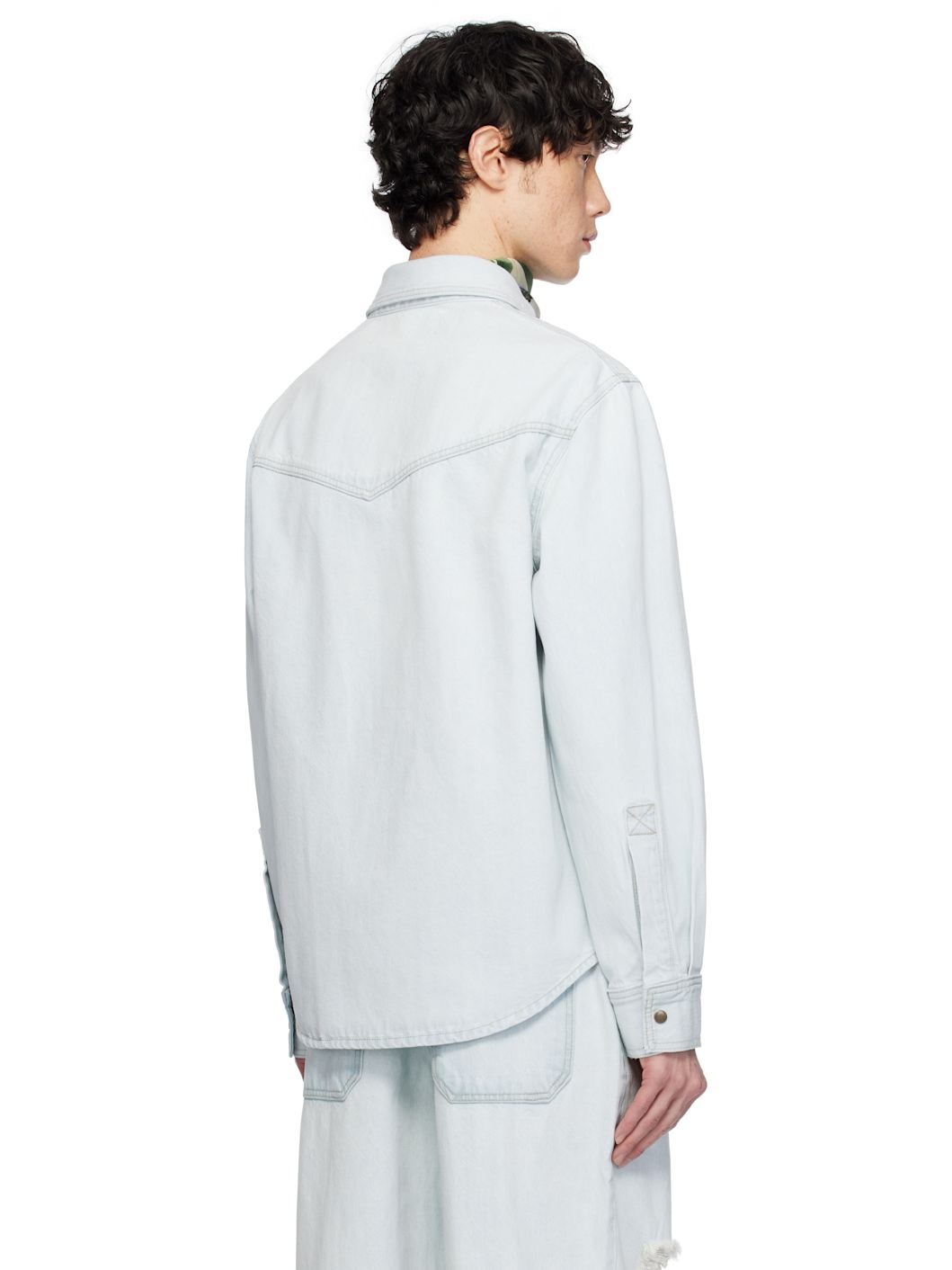 Blue Safari Pocket Denim Jacket - 3
