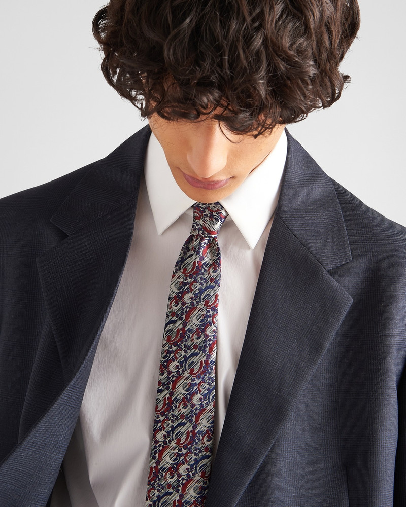 Prada Printed silk tie outlook
