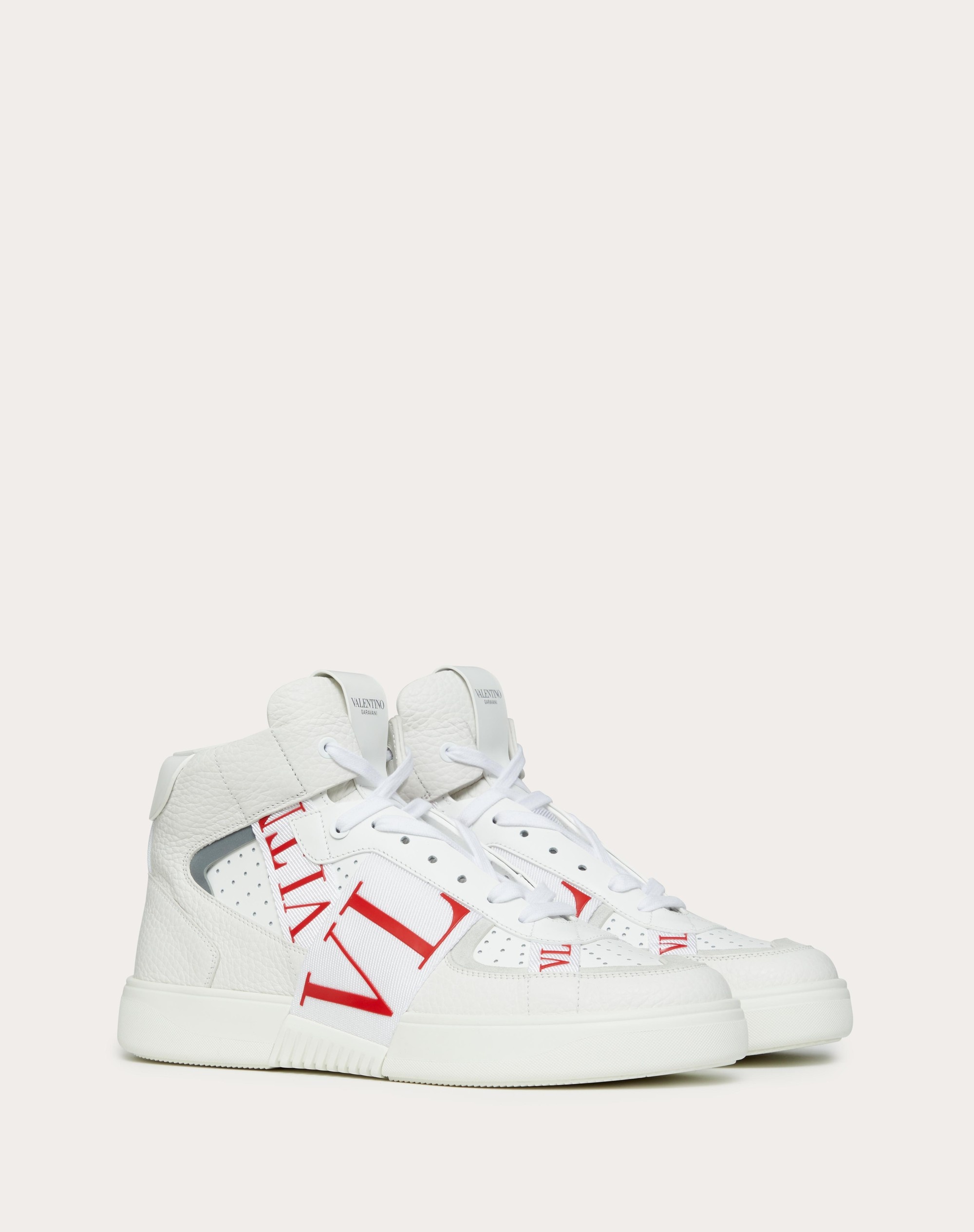 MID-TOP CALFSKIN VL7N SNEAKER WITH BANDS - 2