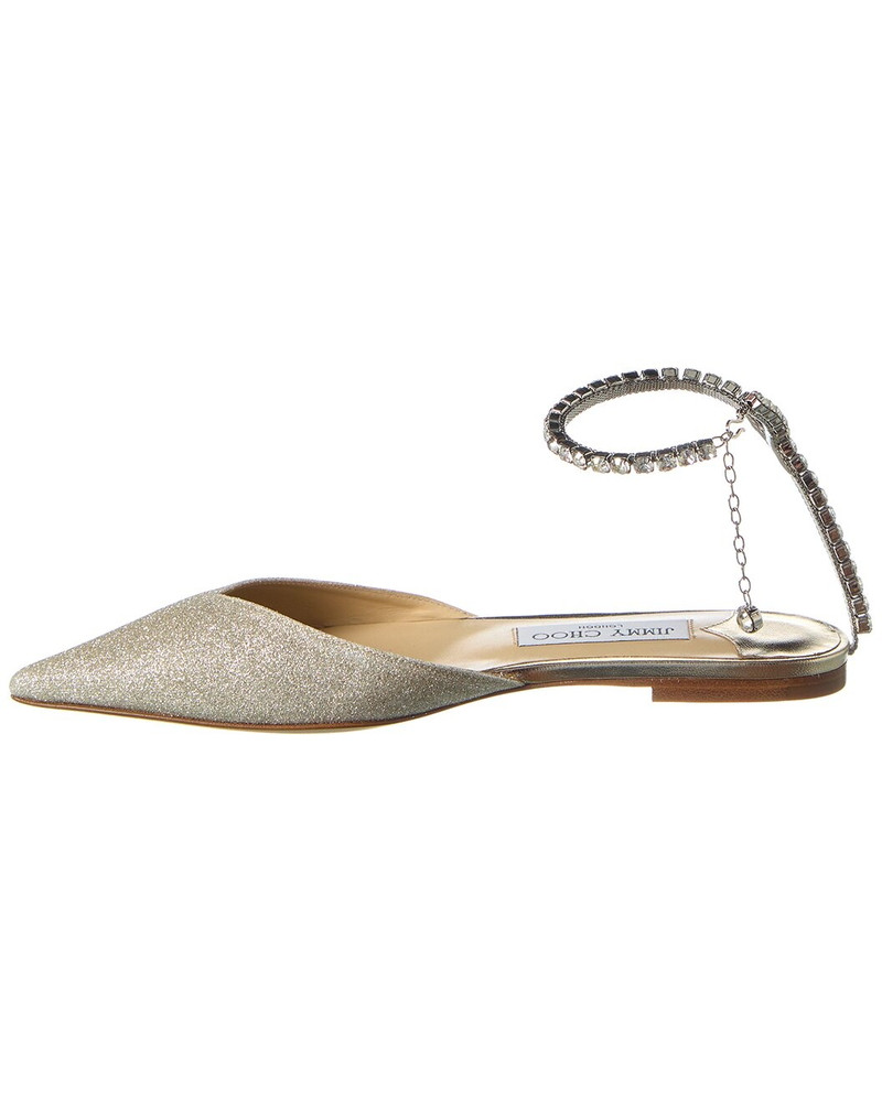 JIMMY CHOO Jimmy Choo Saeda Glitter Flat outlook