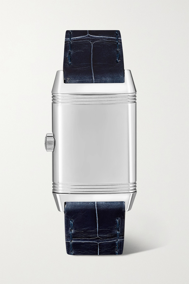 Reverso Classic Small 35.8mm x 21mm stainless steel and alligator watch 8